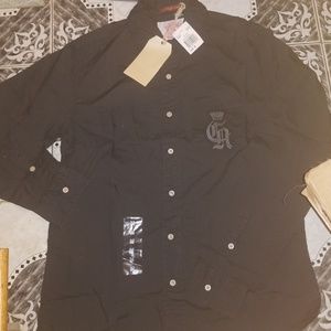 Christian Audiger Mens Button Down Woven Shirt XL NEW